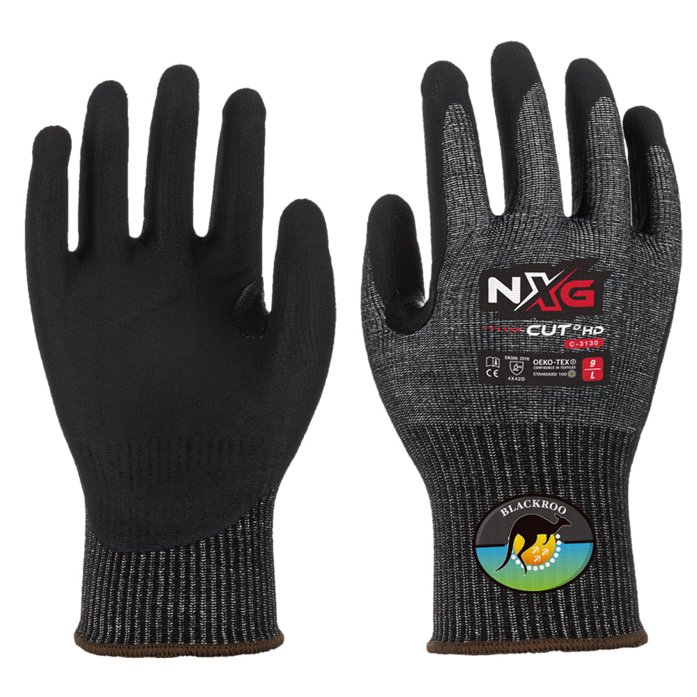 NXG X BlackRoo Safety Glove - Cut D HD C-3130